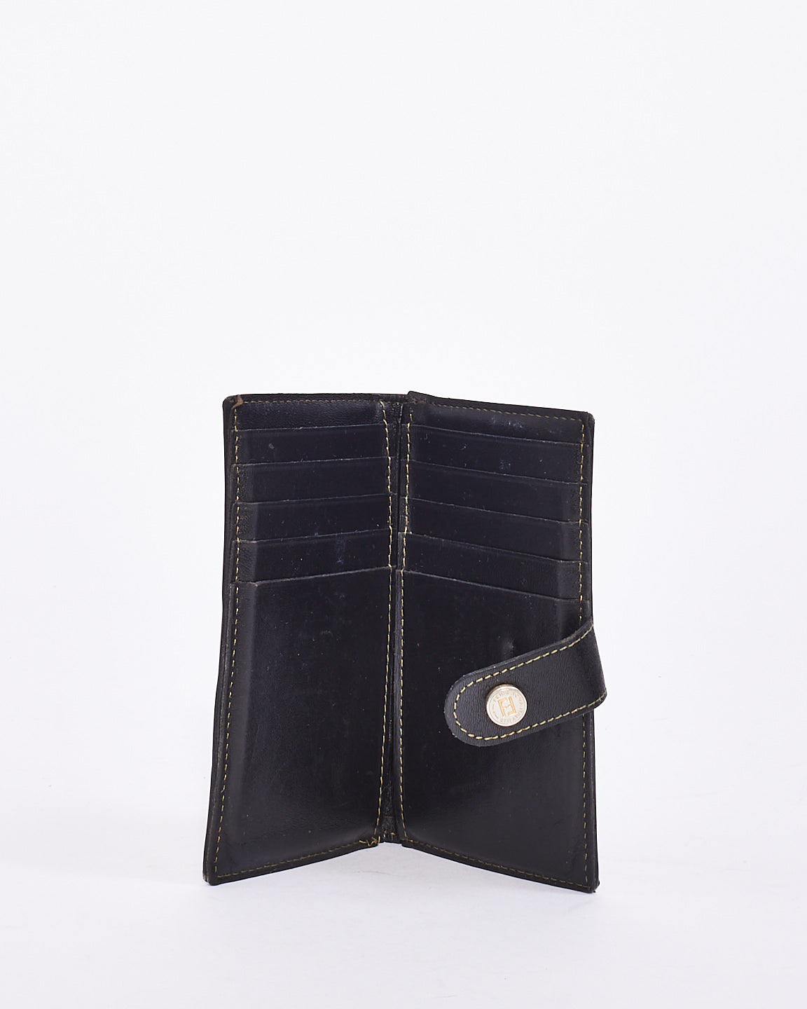 Fendi Brown Zucca Coated Canvas Compact Wallet