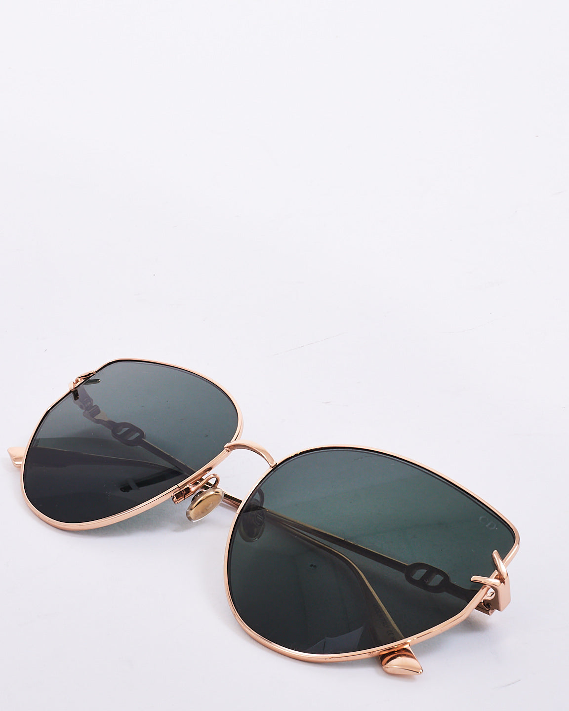 Dior Gold Metal Cat Eye Frame Gypsy DDB07 Sunglasses