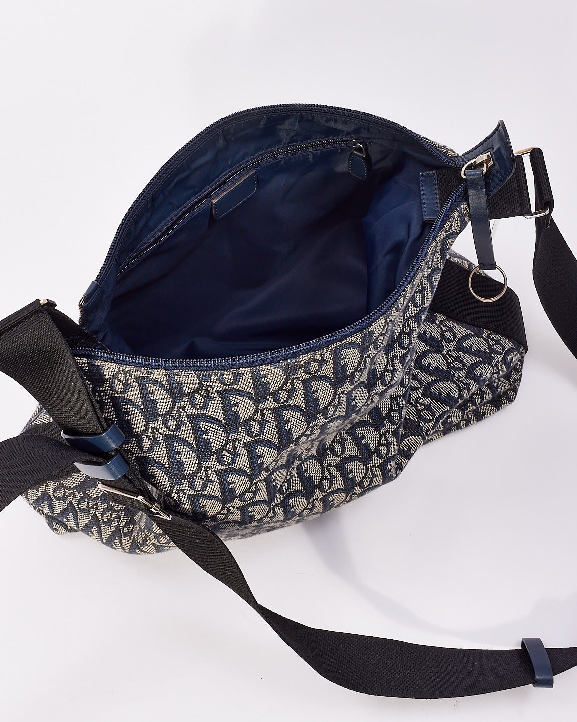 Dior Blue Monogram Oblique Canvas Trotter Sling Messenger Bag