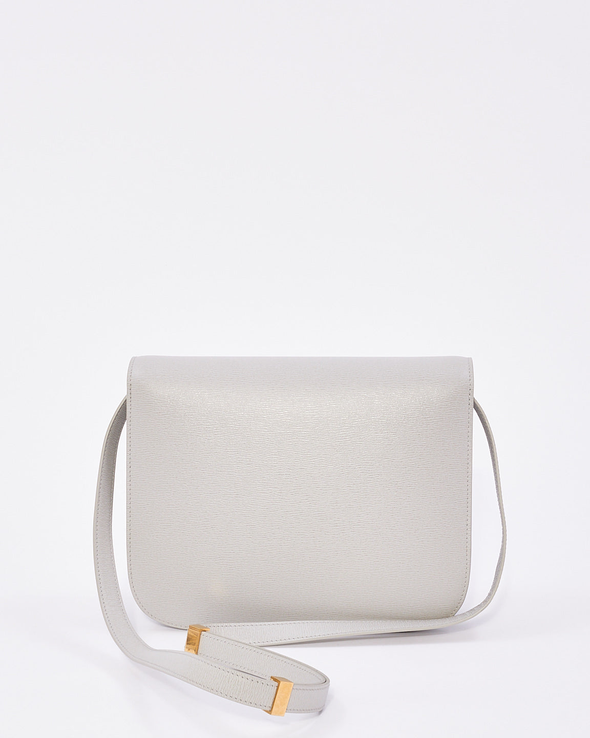 Celine Light Grey Box Calfskin Leather Medium Box Bag