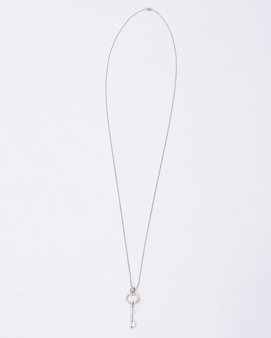 Tiffany & Co. Silver Key Pendant Necklace