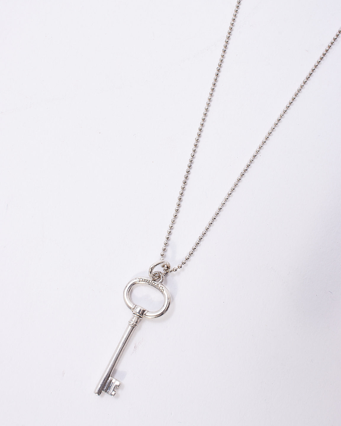 Tiffany & Co. Silver Key Pendant Necklace