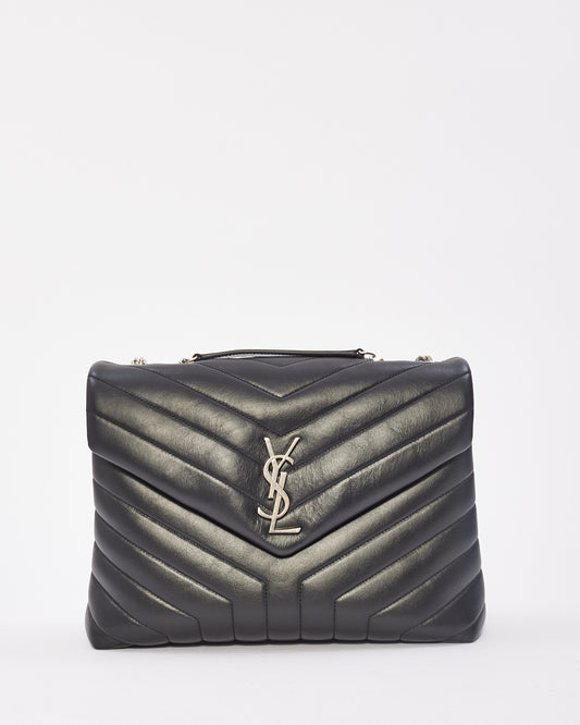 Saint Laurent Black Y Quilted Leather Medium Lou Lou Chain Shoulder Bag