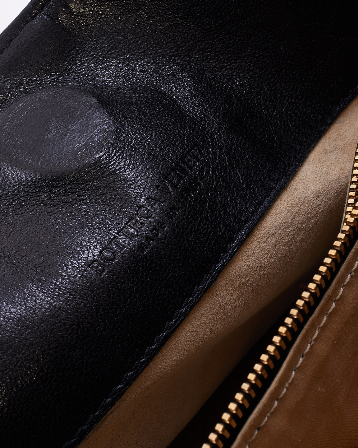 Bottega Vintage Black Intrecciato Leather Shoulder Bag