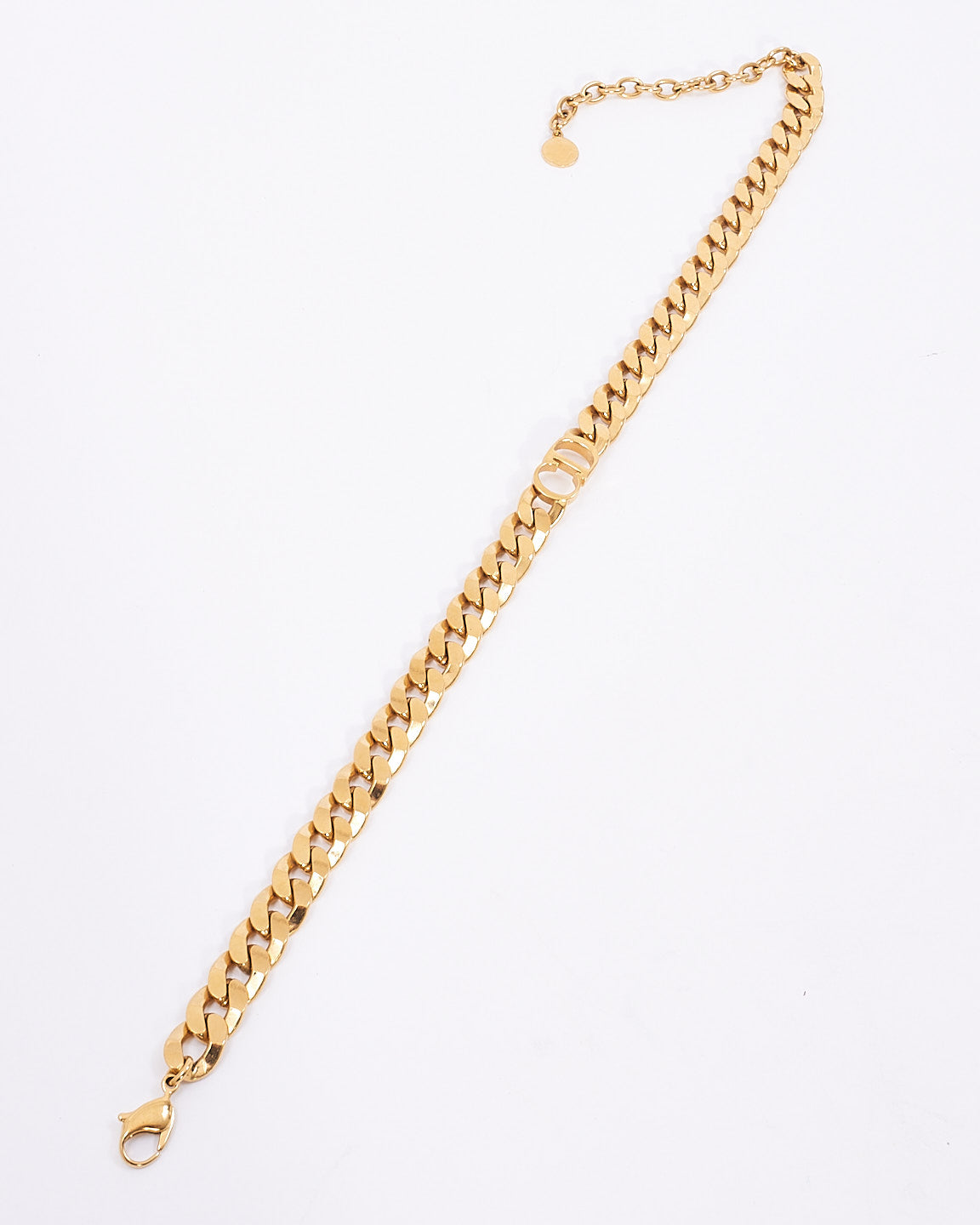 Dior Gold Finish Metal Danseuse Etoile CD Chocker Necklace