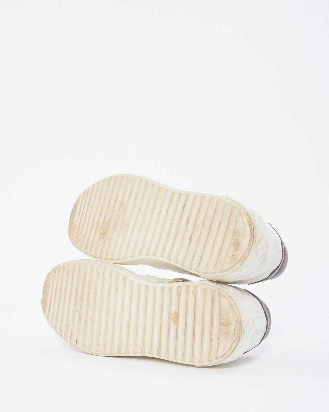 Baskets monogramme en cuir blanc Louis Vuitton - 38