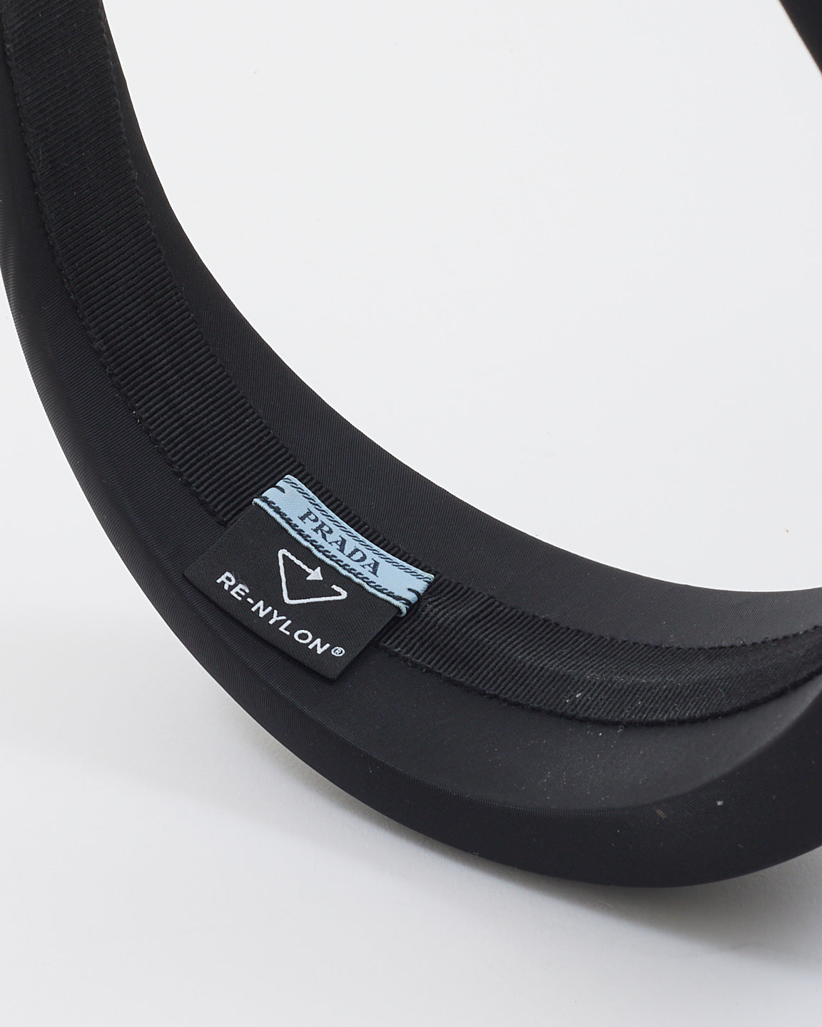 Prada Black Fabric Logo Re-Nylon Headband