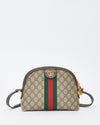 Gucci Brown Canvas Ophidia GG Small Dome Shoulder Bag