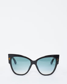  Tom Ford Black Acetate Cat Eye Frame Anoushka Sunglasses TF371