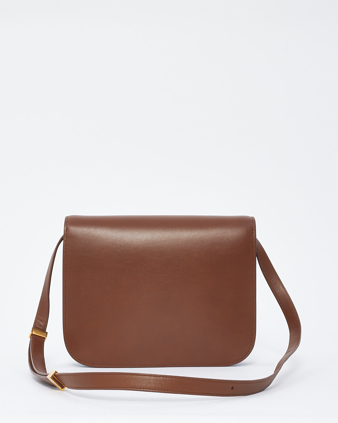 Celine Tan Box Calfskin Leather Medium Classic Bag