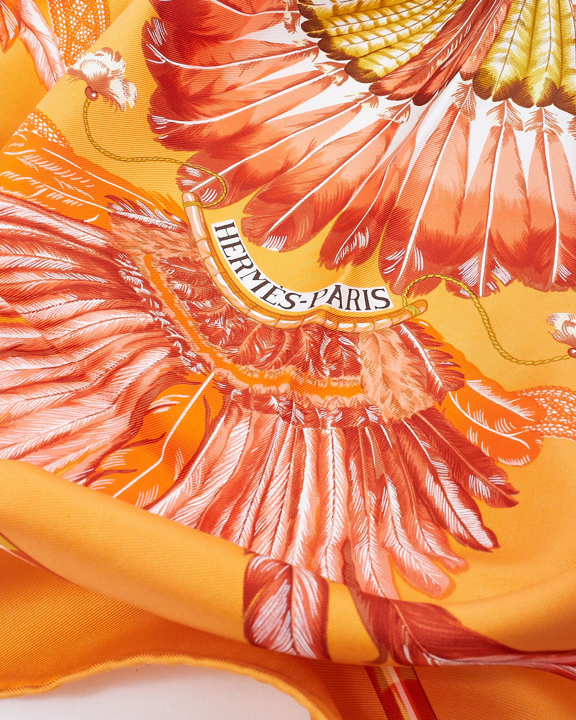 Hermès Orange Brazil Silk Scarf - 90