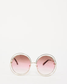  Chloé Silver Metal Round Frame Sunglasses CE114SD