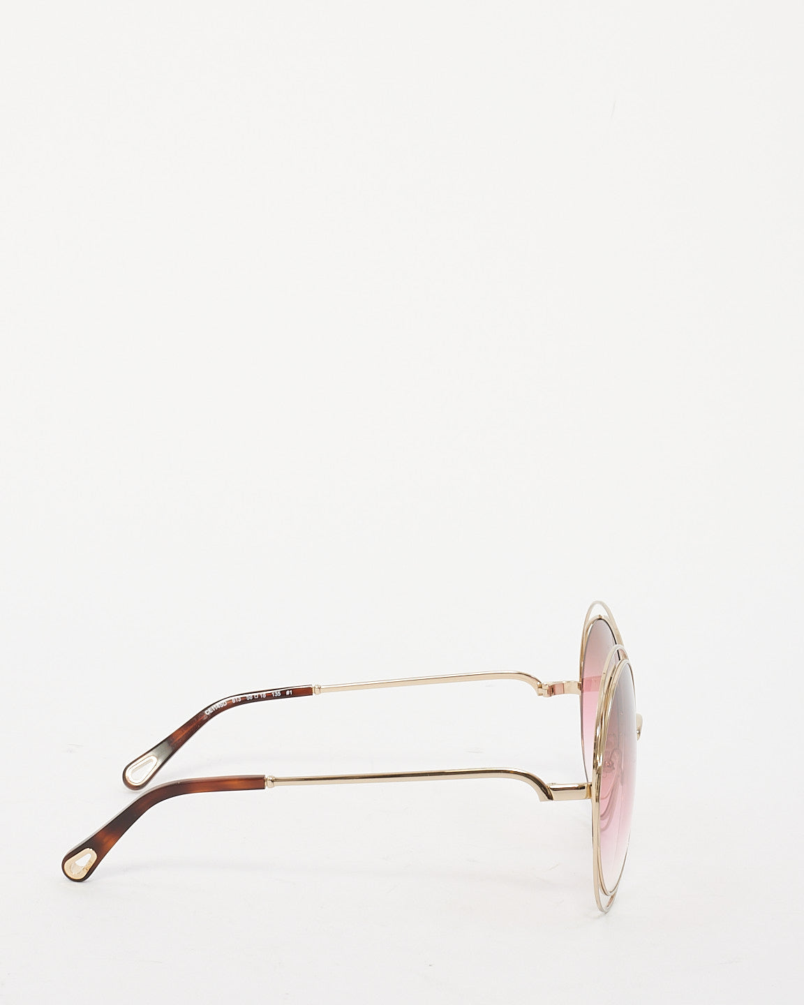 Chloé Silver Metal Round Frame Sunglasses CE114SD