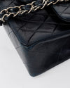 Chanel Black Lambskin Leather Small Classic Double Flap with SHW