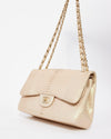 Chanel Beige Iridescent Python Jumbo Classic Double Flap Bag