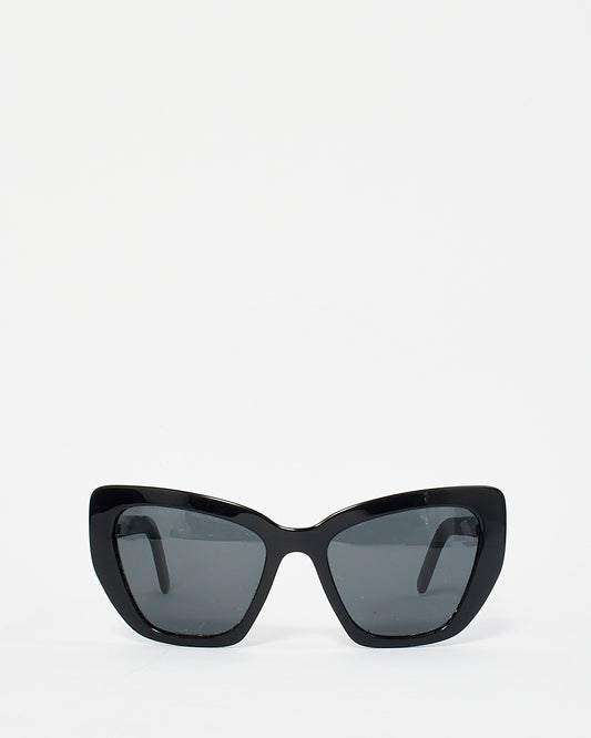 Prada Black Acetate Cat Eye Frame Sunglasses SPR 08V