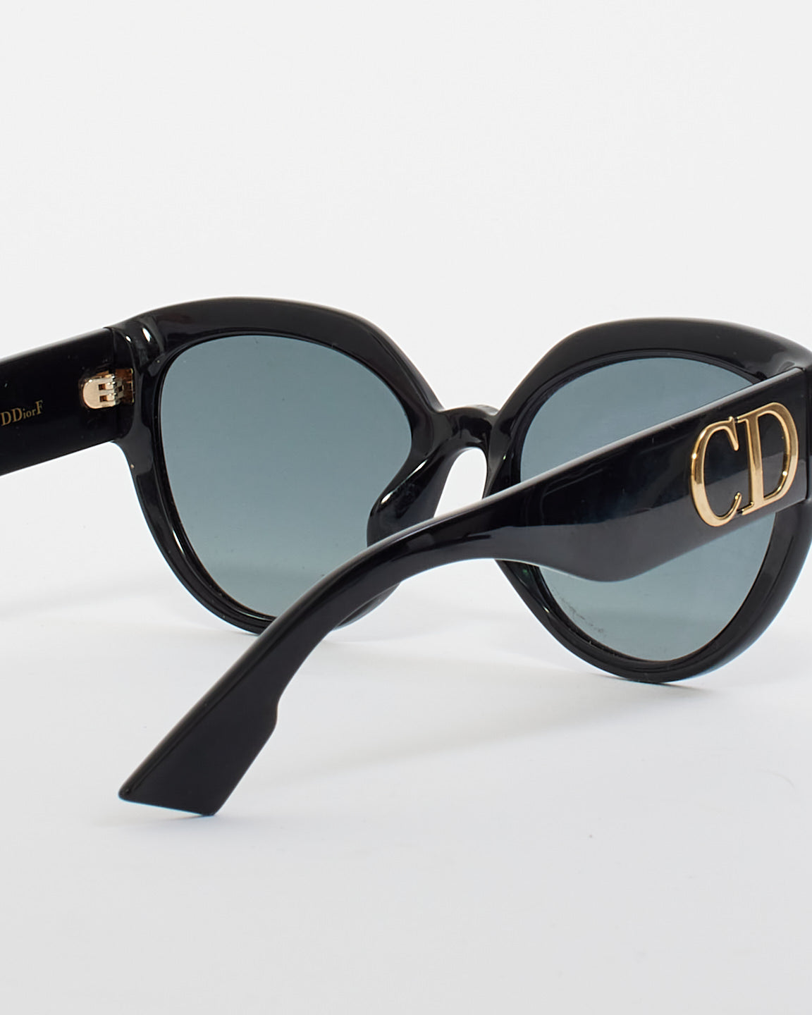 Dior Black Acetate DDiorF Cat Eye Sunglasses
