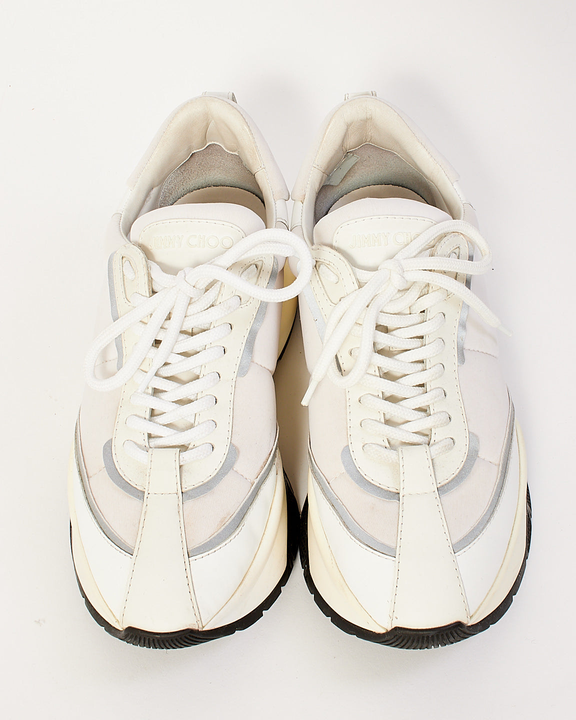 Jimmy Choo White Leather Raine Sneaker - 38