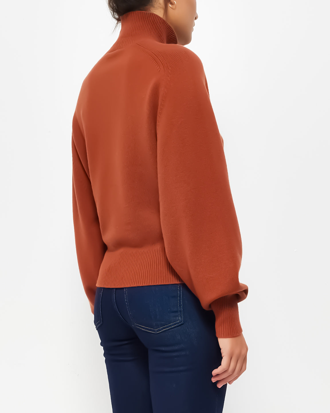Chloé Rust Cashmere Turtleneck Sweater - S