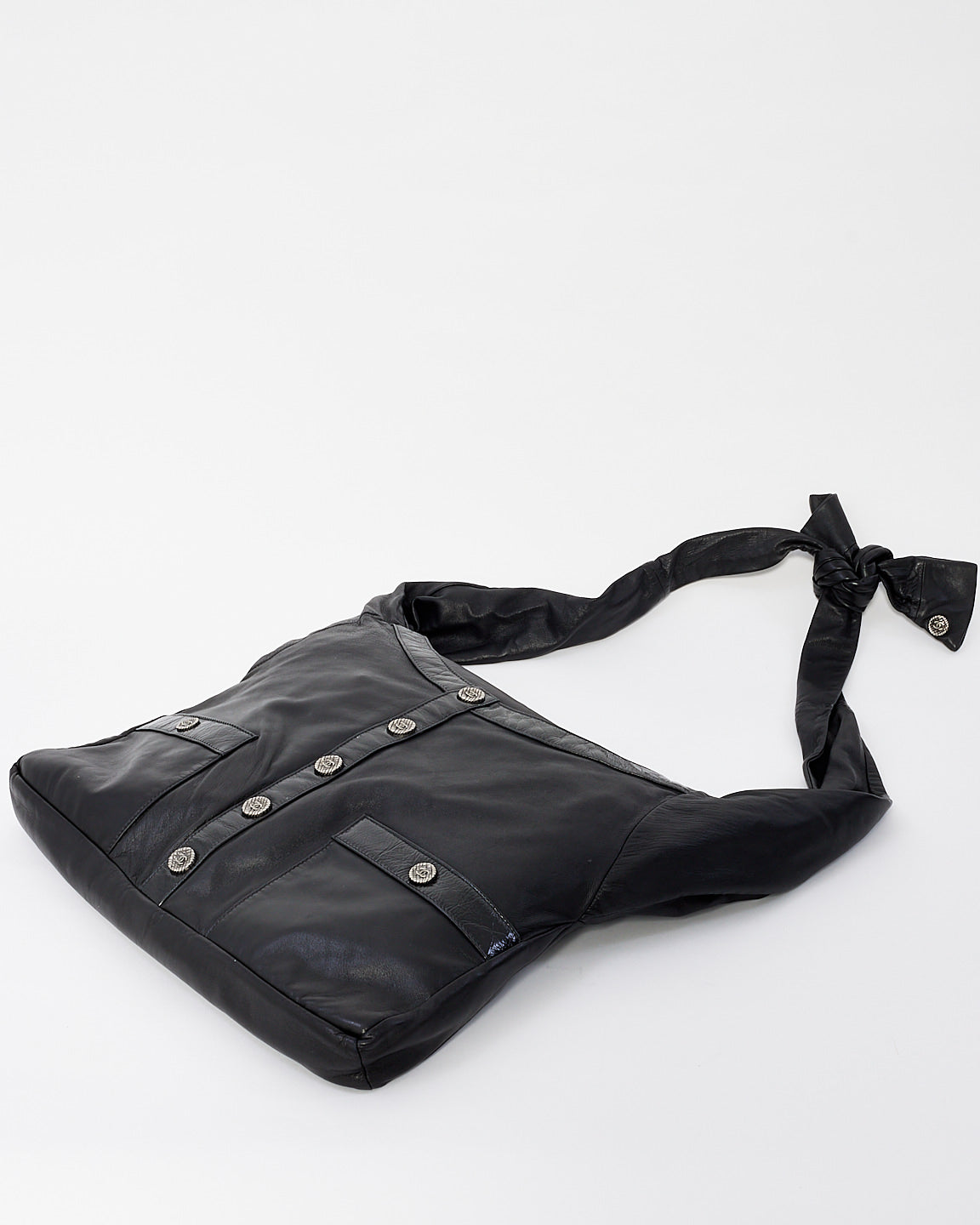 Chanel Black Leather Girl Crossbody Bag