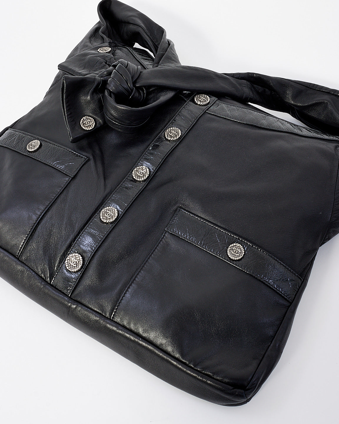 Chanel Black Leather Girl Crossbody Bag