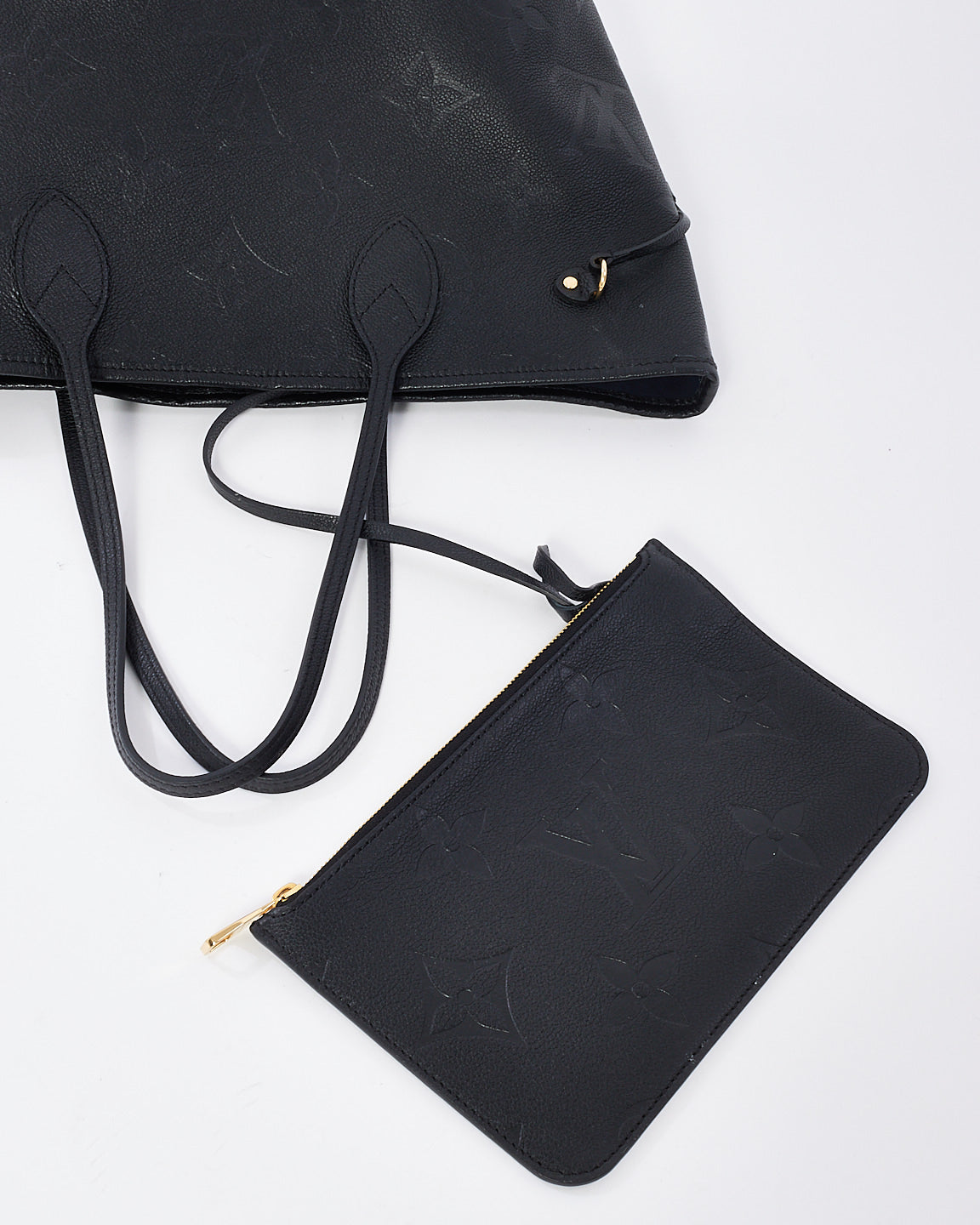 Louis Vuitton Black Monogram Empreinte Leather Giant Neverfull MM