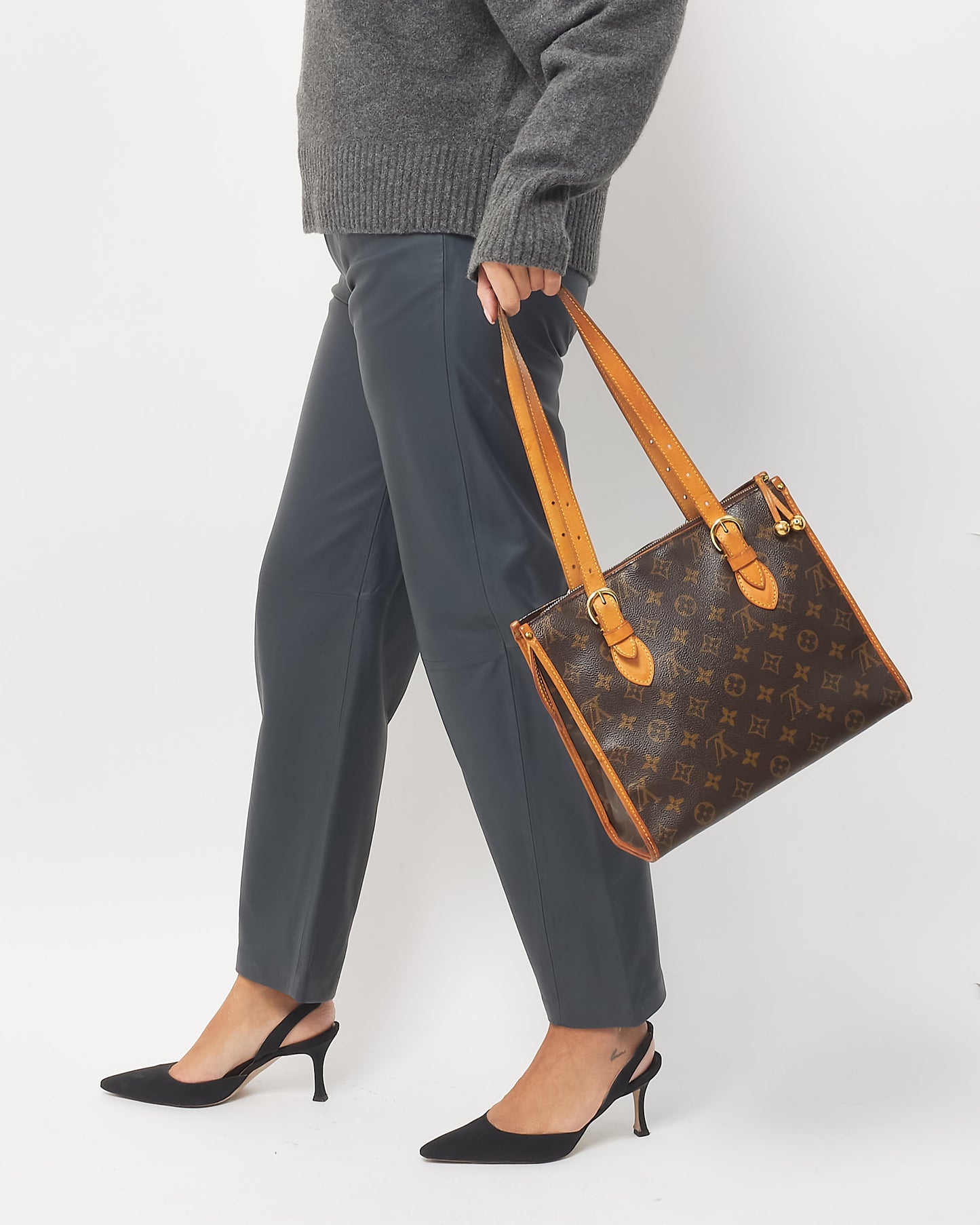 Louis Vuitton Monogram Coated Canvas Popincourt Tote Bag