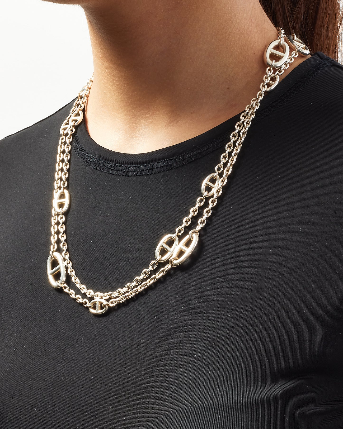 Hermès Sterling Silver Farandole Long Necklace