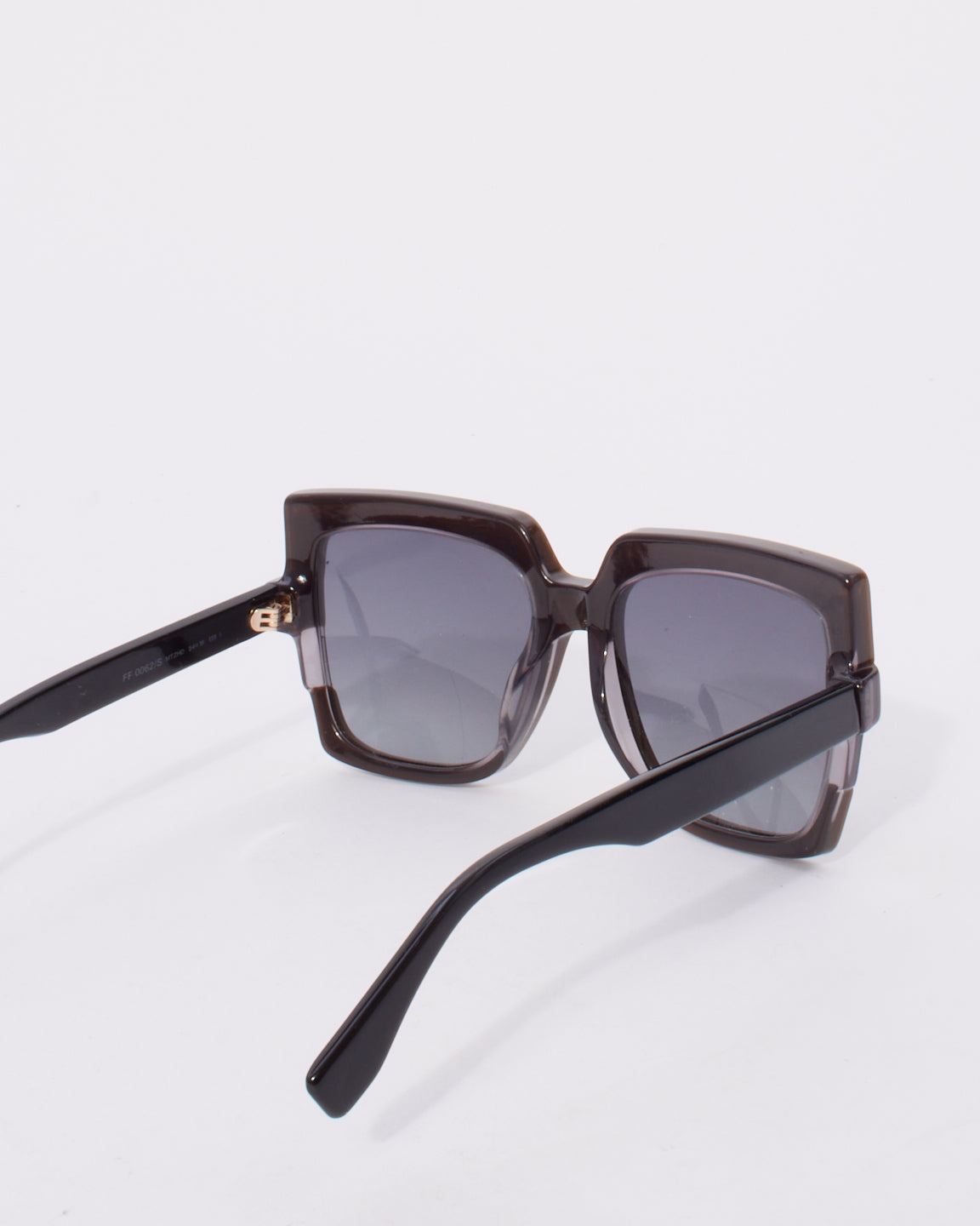 Fendi Black & Brown Acetate Square Frame FF062 Sunglasses