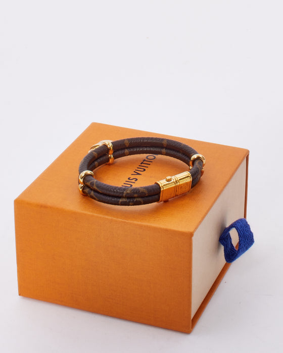 Louis Vuitton Monogram Canvas Keep It Twice Bracelet - Brown, Gold-Plated  Wrap, Bracelets - LOU654393