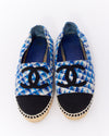 Chanel Blue Tweed Print CC Interlocking Espadrilles - 38