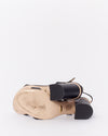 Gucci Black Leather GG Marmont Ankle Strap Block Heel Sandals - 39