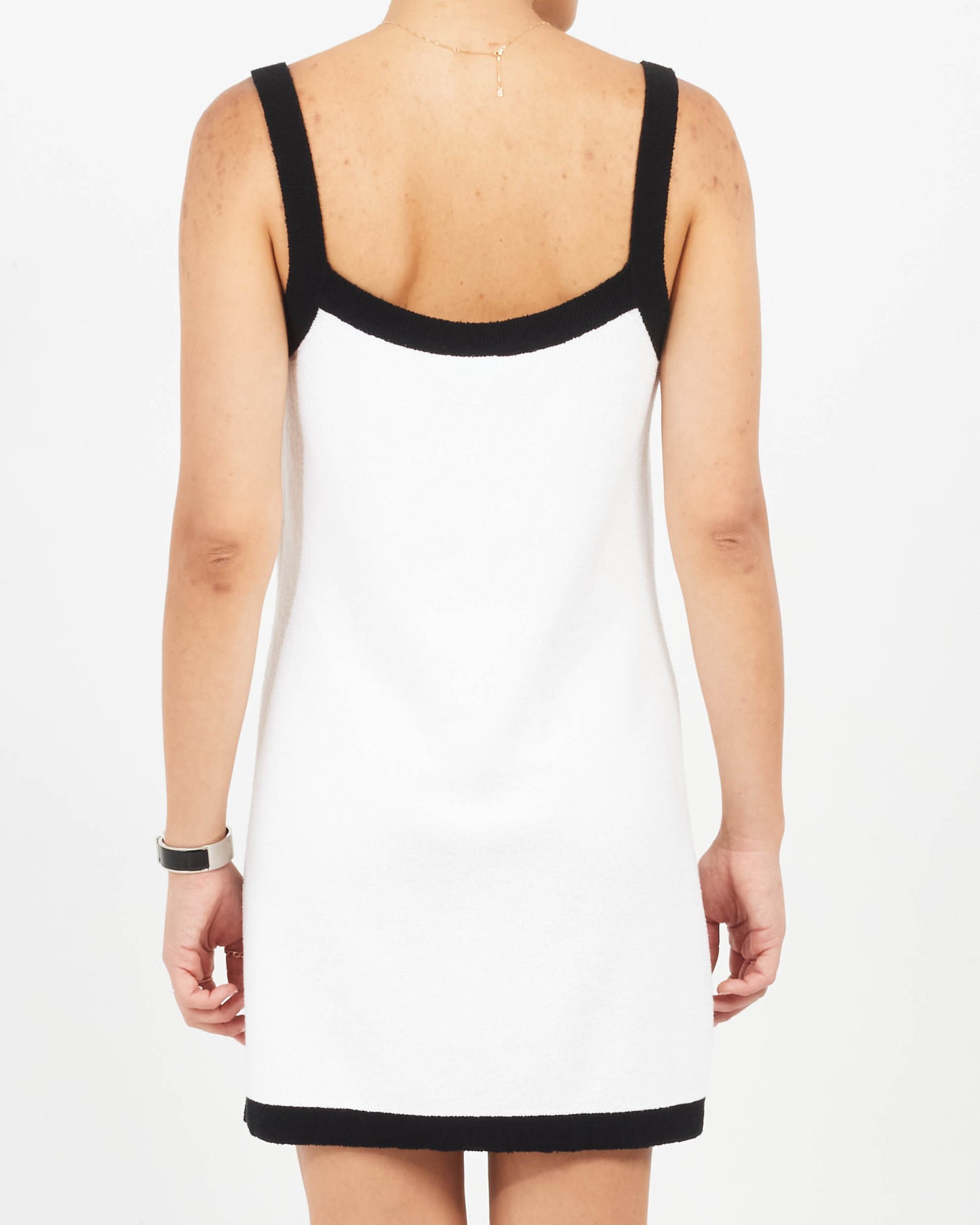 Chanel White & Black Terry Tank Dress - 36