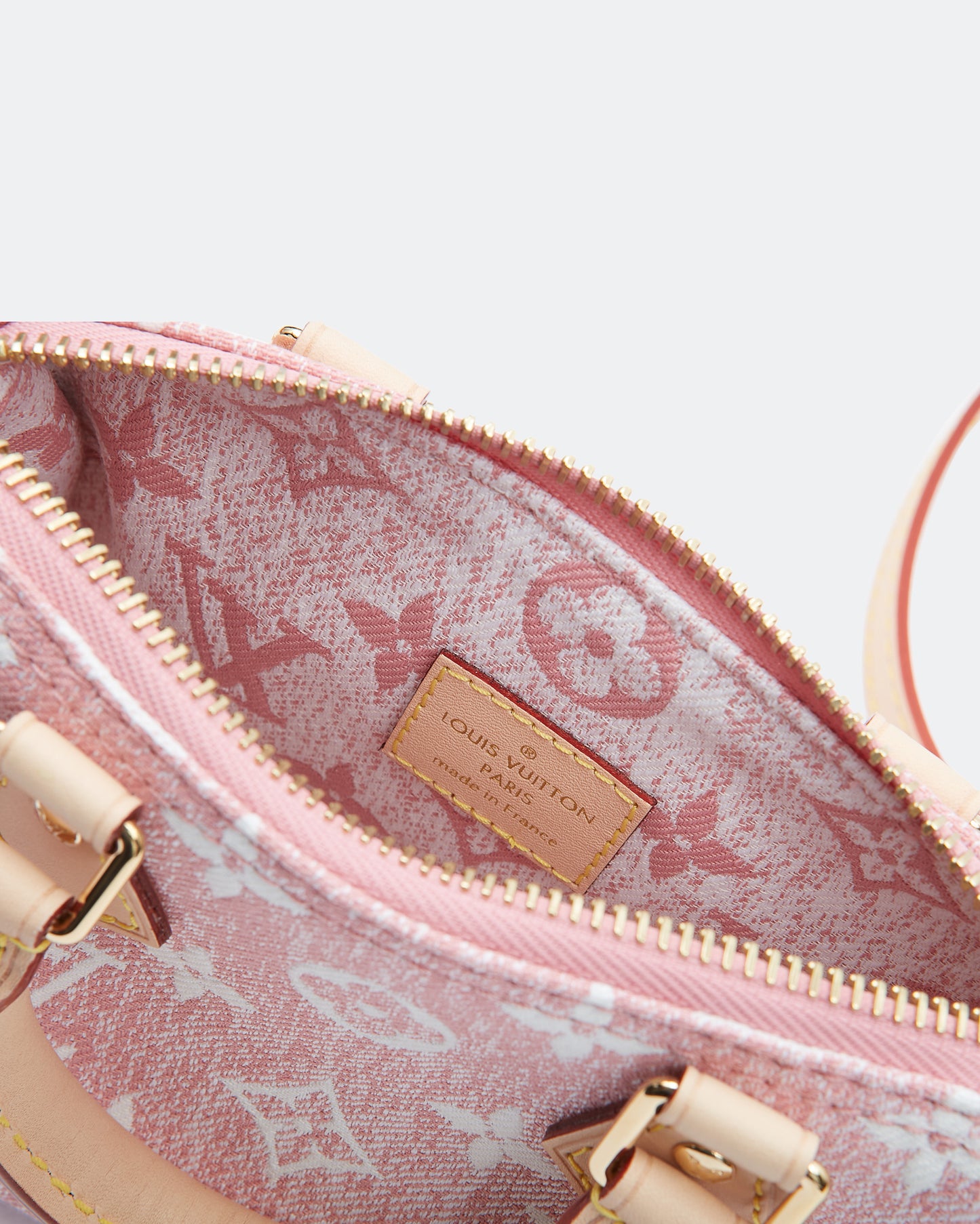 Louis Vuitton Pink Denim Monogram Nano Speedy Bag