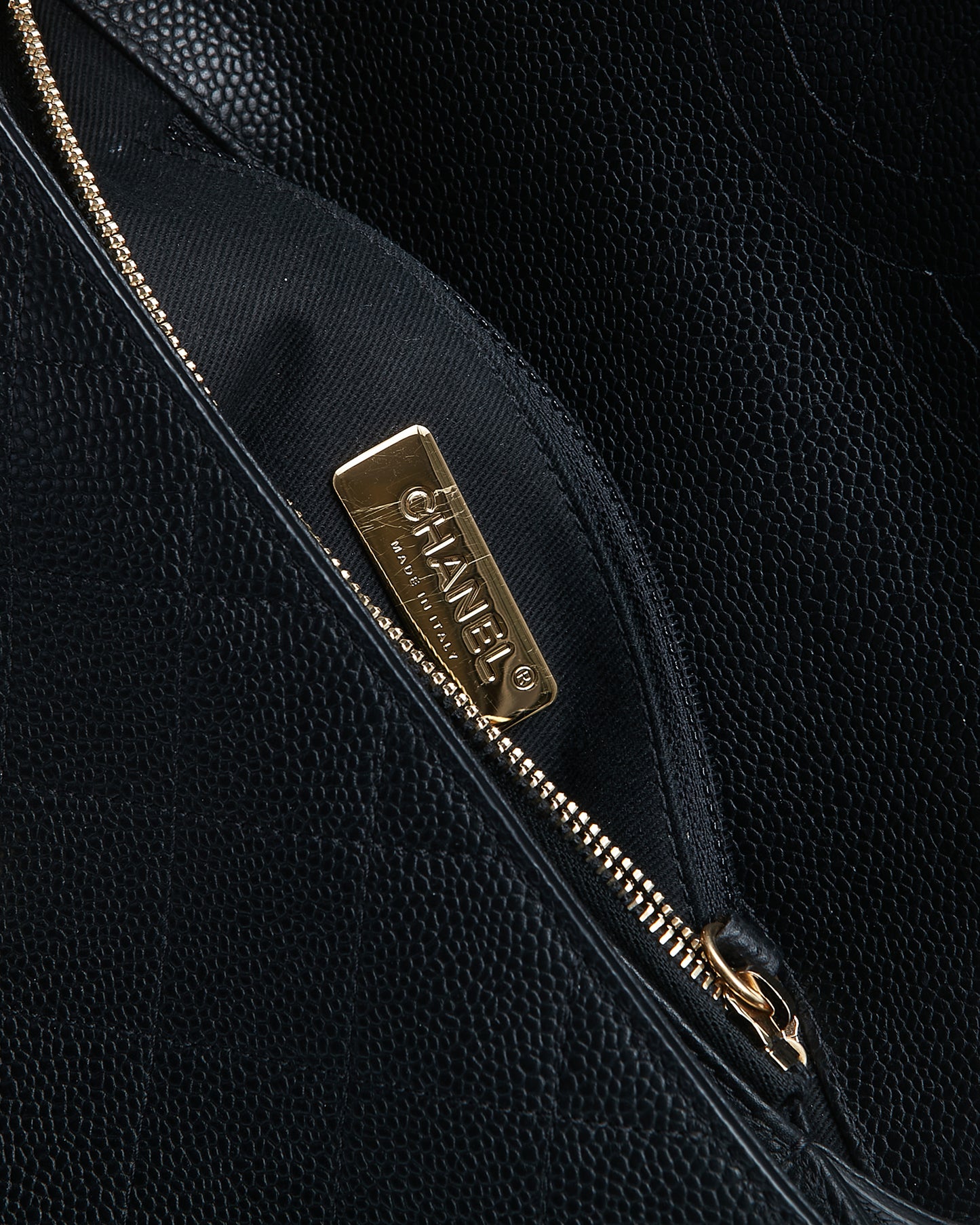 Chanel Black Caviar Chic Medium Top Handle Bag