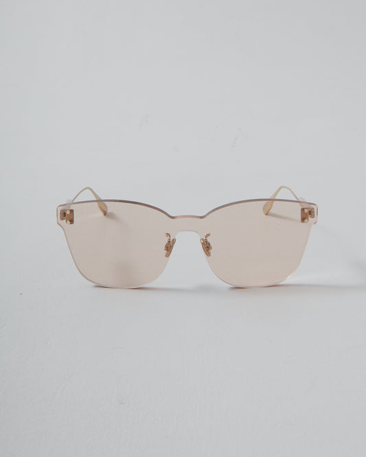 Dior Pink Clear Color Quake Cat Eye Sunglasses