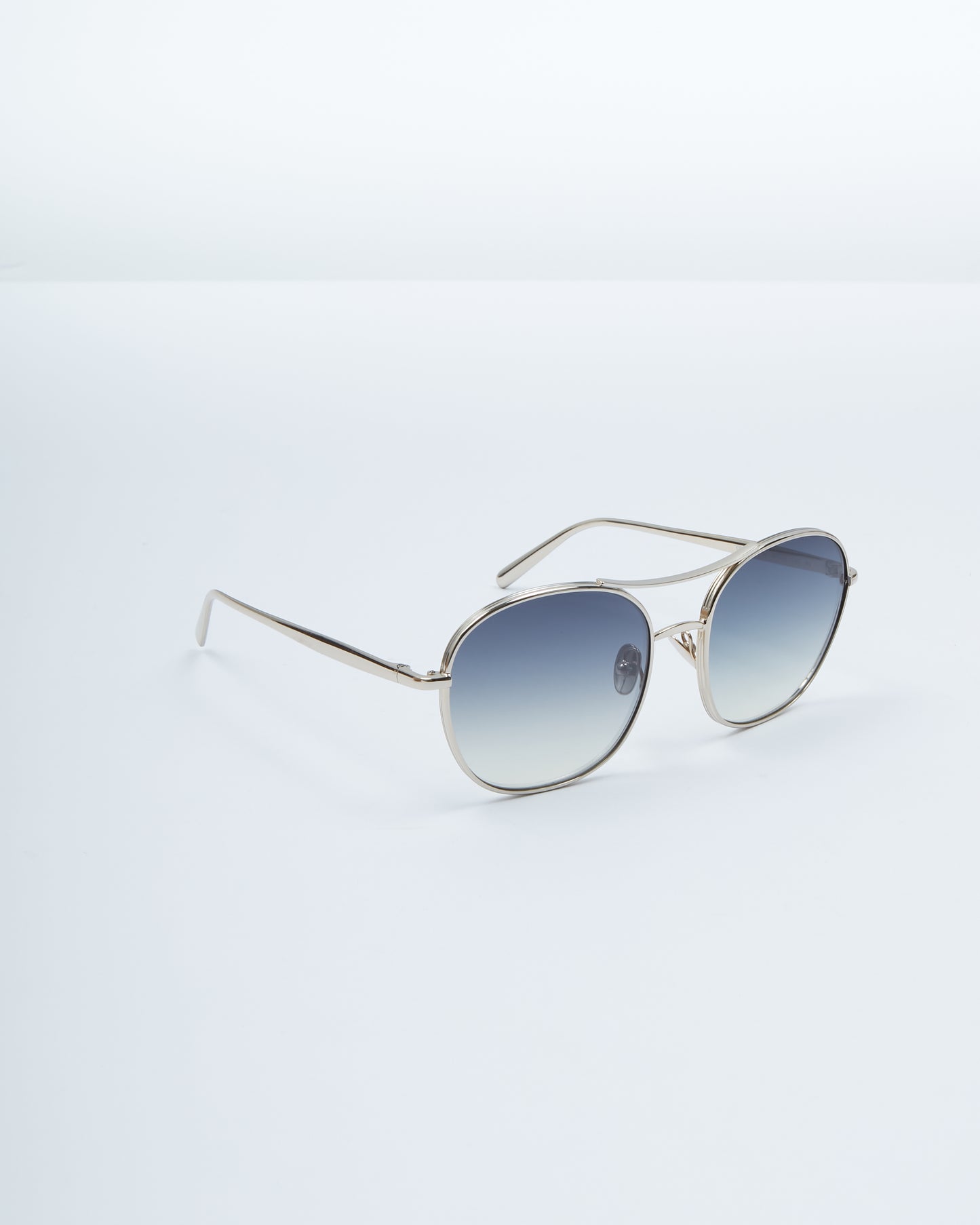 Chloe Blue Tint Rounded Lense Silver Frame CE137S Sunglasses