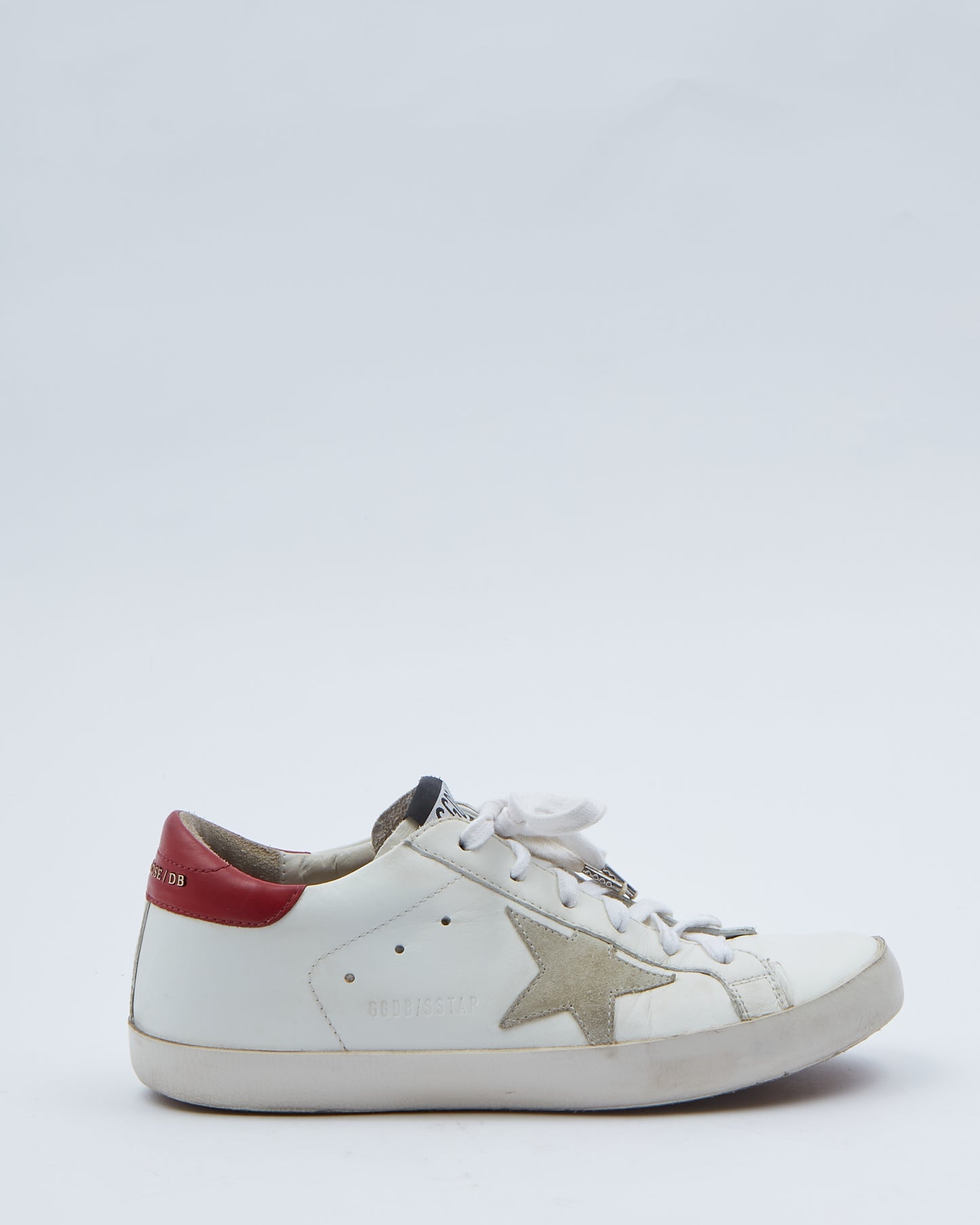Golden Goose White/Red Leather Super-Star Sneaker - 39
