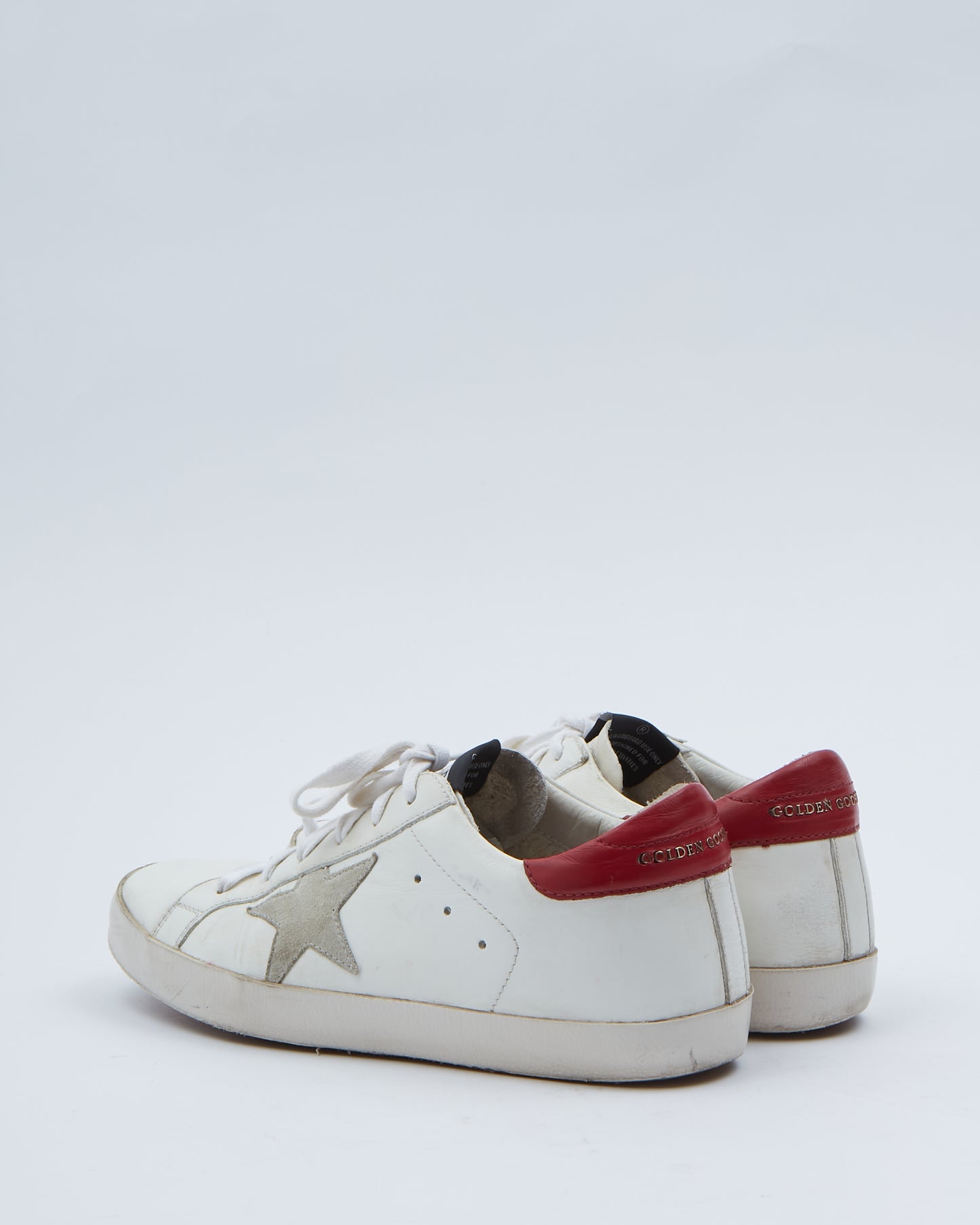 Golden Goose White/Red Leather Super-Star Sneaker - 39