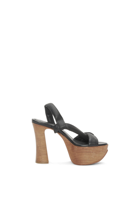 Chloé Black Wood Platform Sandals - 36