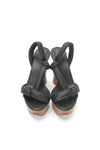 Chloé Black Wood Platform Sandals - 36