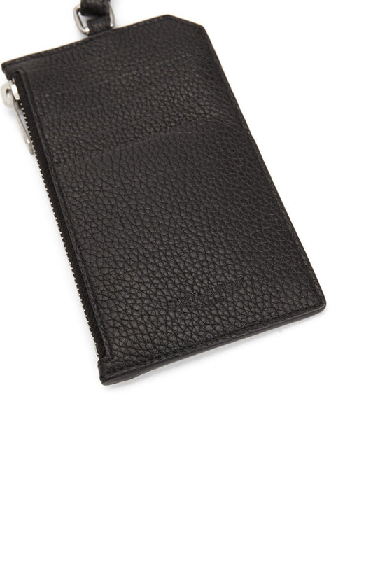 Saint Laurent Black Grained Leather Sac De Jour Souple Card Case