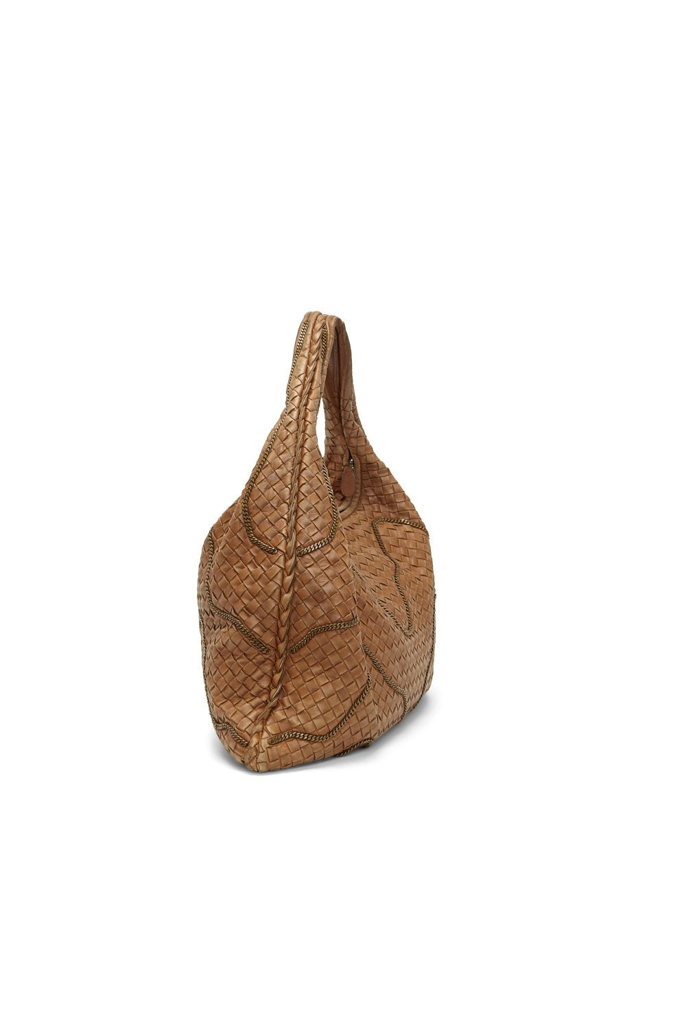 Bottega Veneta Brown Medium Chain Link Hobo Shoulder Bag