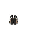 Celine Black Leather Asymmetrical Sandal 100mm - 40