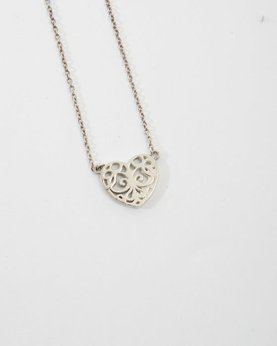 Tiffany & Co Silver Heart Shape Necklace