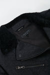 Rag & Bone Charcoal Wool Aviator Jacket - 6