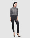 Dolce & Gabbana Black & White Cashmere 3/4 Sleeve Sweater