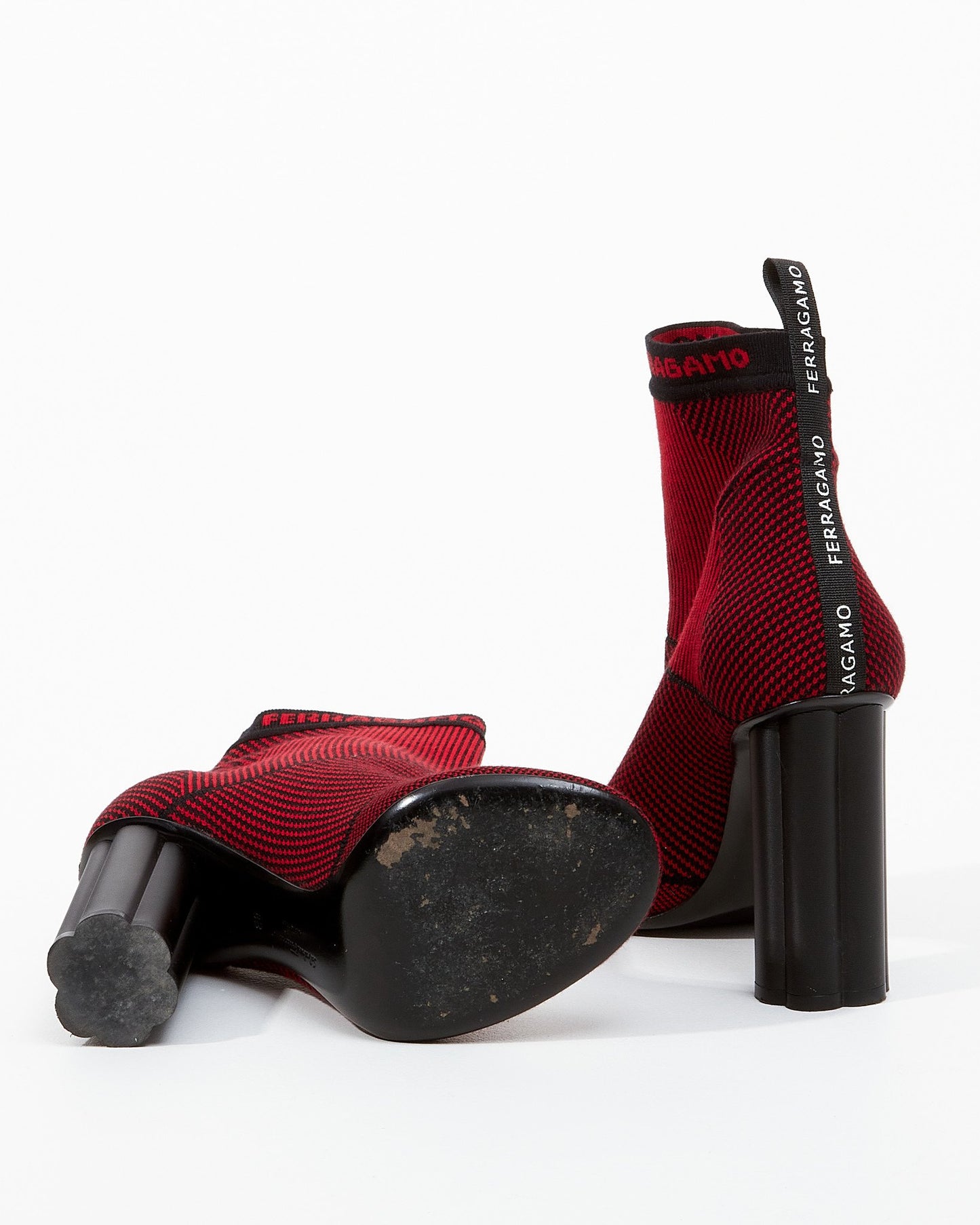 Salvatore Ferragamo Red Sock Booties - 38