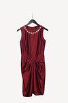 Love Moschino Wine Red Satin Pearl Dress - 6
