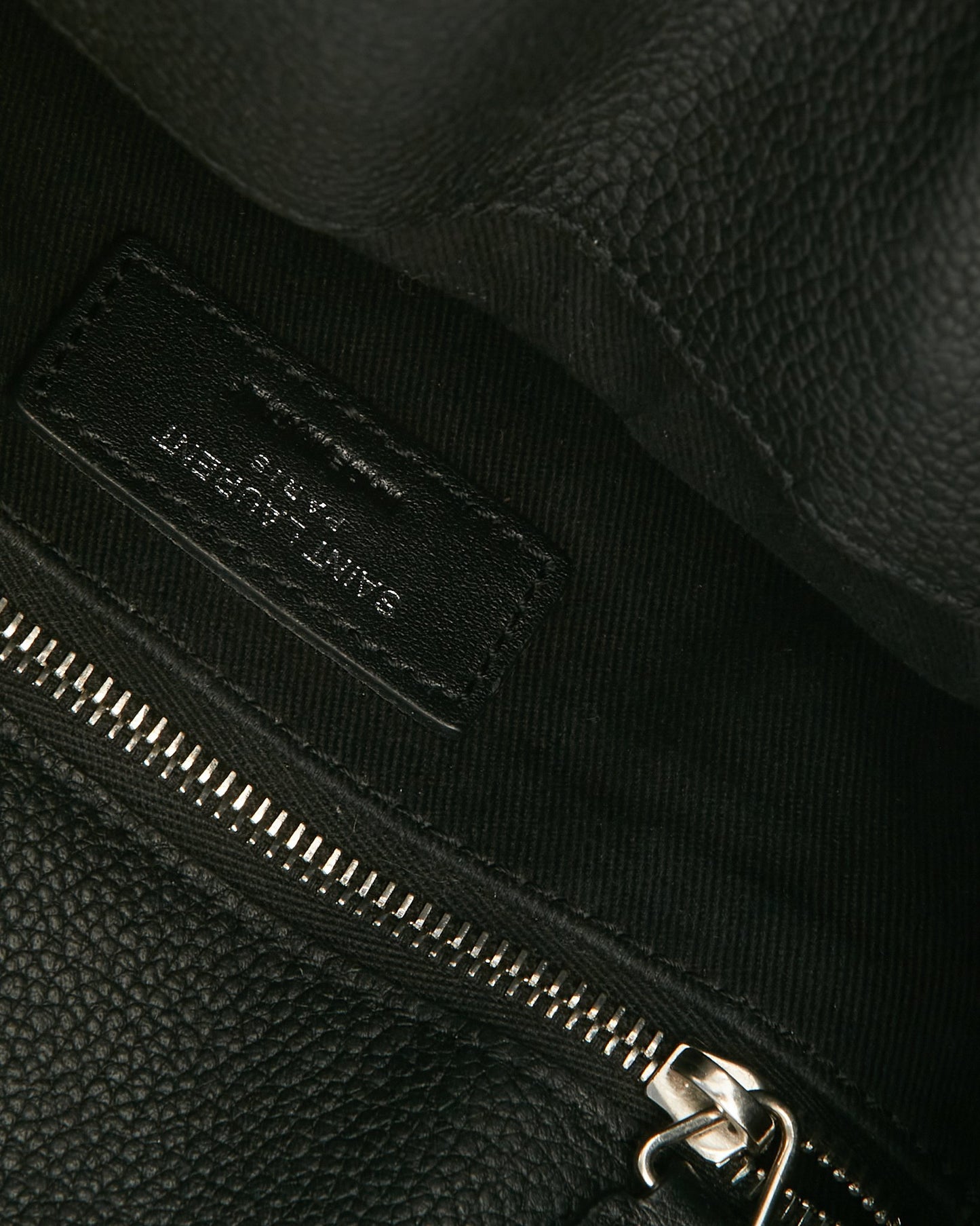 Saint Laurent Black Grained Leather Baby Sac De Jour Souple